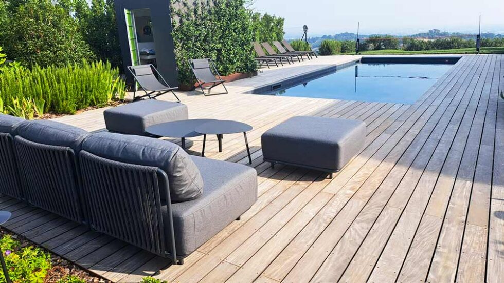 salotto per giardino, progetto verde, rimini